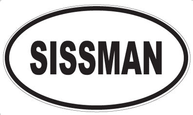 SISSMAN - Oval Sticker