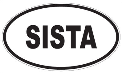 SISTA - Oval Sticker