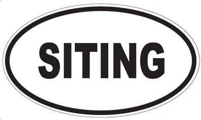 SITING - Oval Sticker