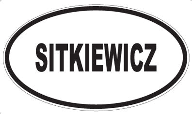 SITKIEWICZ - Oval Sticker