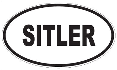 SITLER - Oval Sticker
