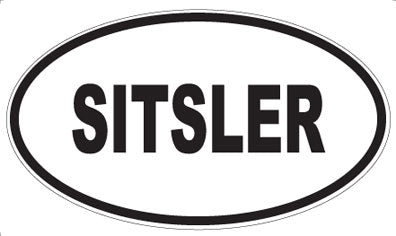 SITSLER - Oval Sticker