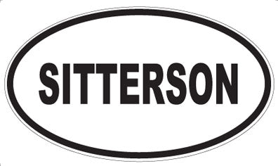 SITTERSON - Oval Sticker