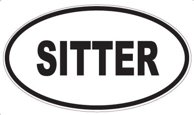 SITTER - Oval Magnet