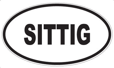 SITTIG - Oval Sticker