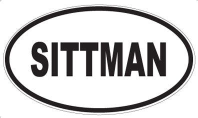 SITTMAN - Oval Sticker