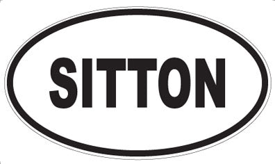 SITTON - Oval Sticker