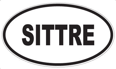 SITTRE - Oval Sticker