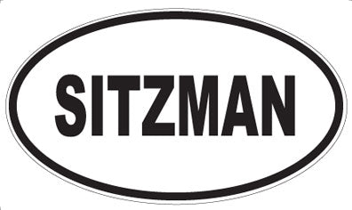 SITZMAN - Oval Sticker