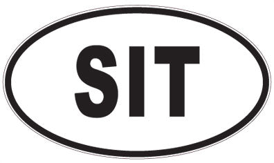 SIT - 3 Letter Initials Oval Magnet