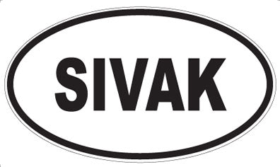 SIVAK - Oval Sticker
