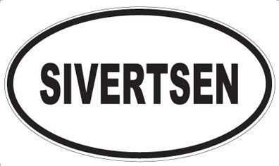 SIVERTSEN - Oval Sticker