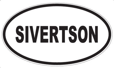 SIVERTSON - Oval Sticker