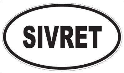 SIVRET - Oval Sticker
