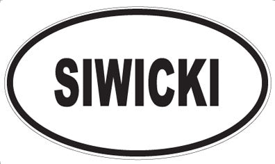 SIWICKI - Oval Sticker