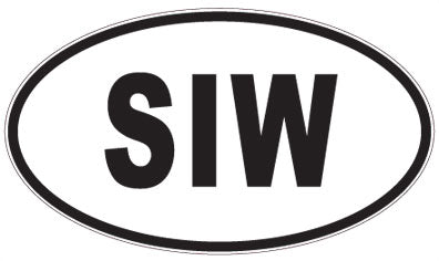 SIW - 3 Letter Initials Oval Magnet