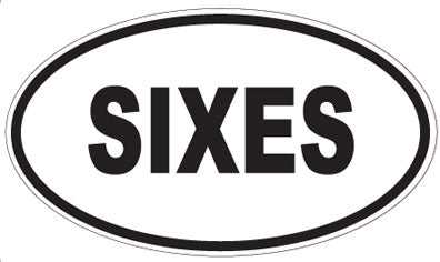 SIXES - Oval Sticker