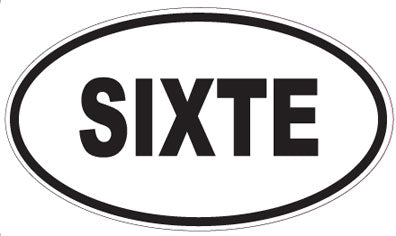 SIXTE - Oval Sticker