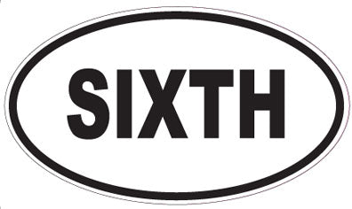 SIXTH - Oval Sticker