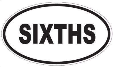 SIXTHS - Oval Sticker