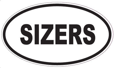 SIZERS - Oval Sticker