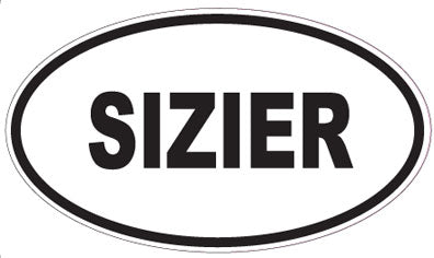 SIZIER - Oval Sticker