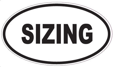 SIZING - Oval Sticker