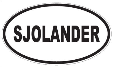 SJOLANDER - Oval Sticker