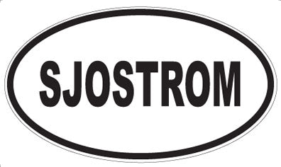 SJOSTROM - Oval Sticker