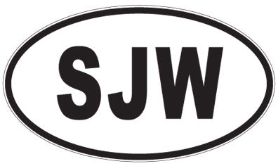 SJW - 3 Letter Initials Oval Magnet