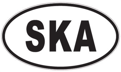 SKA - 3 Letter Initials Oval Sticker