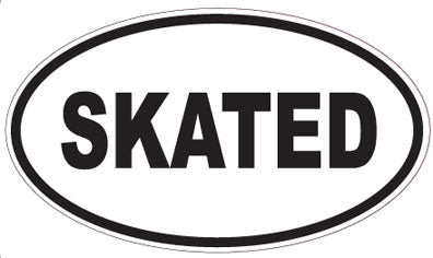 SKATED - Oval Sticker