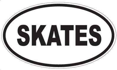SKATES - Oval Sticker