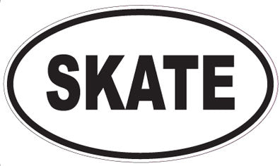 SKATE - Oval Magnet