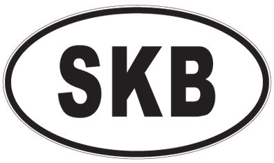 SKB - 3 Letter Initials Oval Magnet