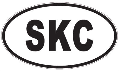 SKC - 3 Letter Initials Oval Sticker