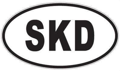 SKD - 3 Letter Initials Oval Magnet