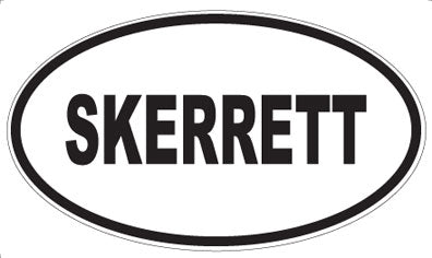 SKERRETT - Oval Sticker