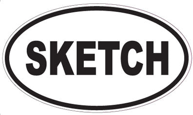 SKETCH - Oval Sticker