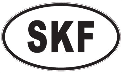 SKF - 3 Letter Initials Oval Magnet