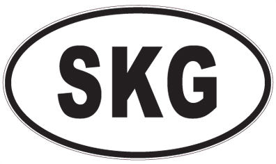 SKG - 3 Letter Initials Oval Magnet