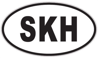 SKH - 3 Letter Initials Oval Sticker