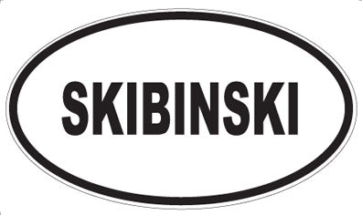 SKIBINSKI - Oval Sticker