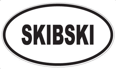 SKIBSKI - Oval Sticker