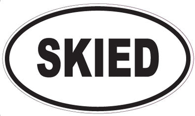 SKIED - Oval Sticker