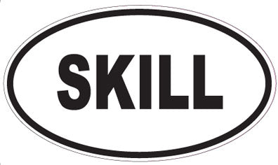 SKILL - Oval Sticker