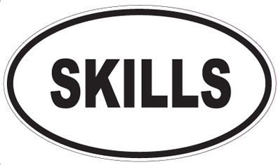 SKILLS - Oval Sticker