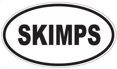 SKIMPS - Oval Sticker