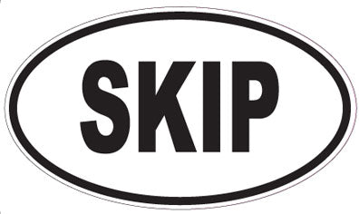 SKIP - Oval Sticker