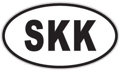 SKK - 3 Letter Initials Oval Magnet
